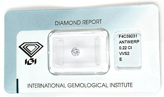 Foto 1 - Diamant IGI! Brillant 0,22 Hochfeines Weiss VVS2, D5604