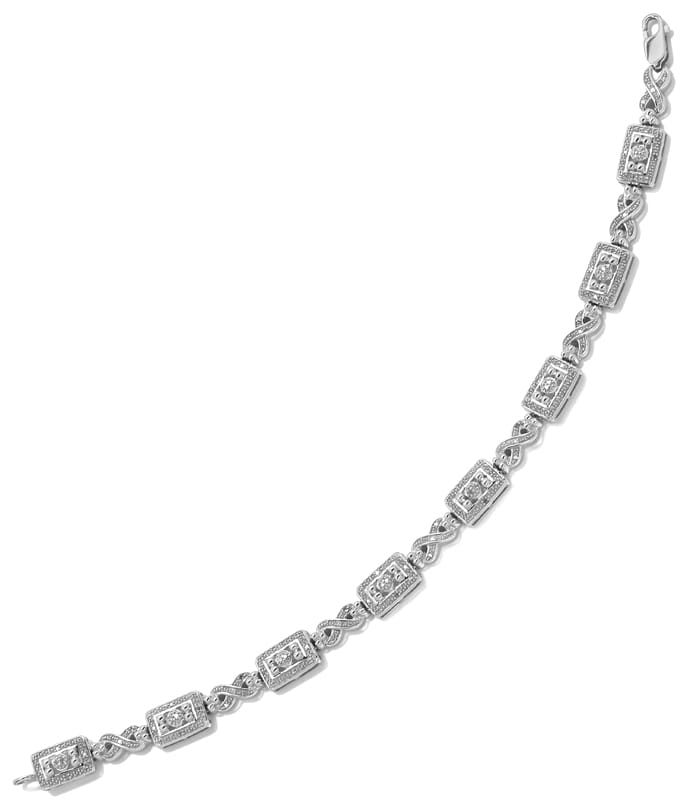Foto 4 - Armband und Ring mit 102 funkelnden Diamanten in Silber, R9835