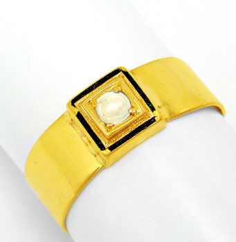 Foto 1 - Juwelier, Gelbgold-Ring mit schöner Perle! 14Karat/585, S0428
