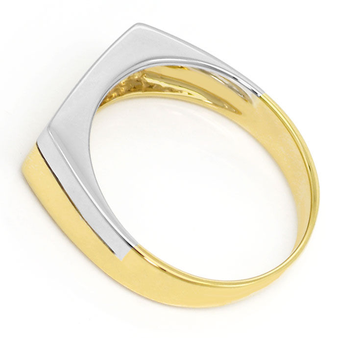 Foto 3 - Gold-Ring mit 0,06 Carat River Brillant in 14K Bicolor, S3463