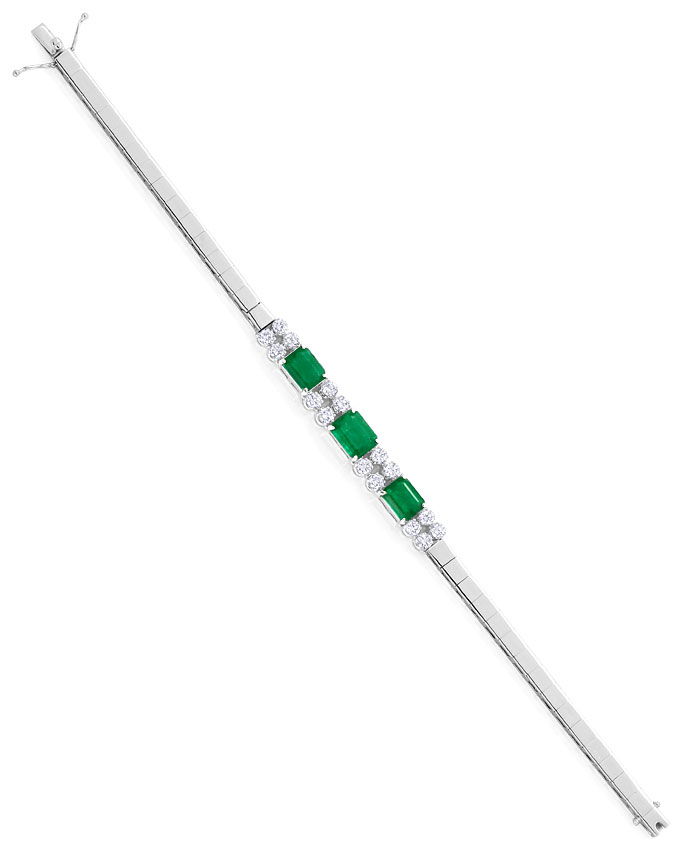 Foto 3 - WeißGold-Armband 3ct Spitzen Smaragde 1,35ct Brillanten, S9147