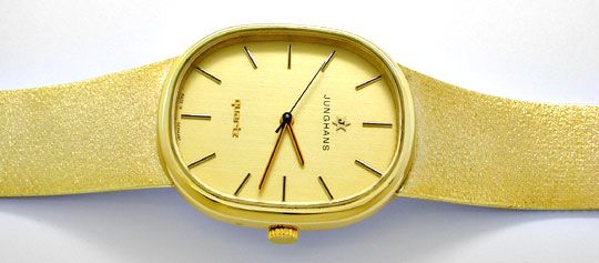 Foto 1 - Junghans Herren-Armbanduhr Gold-Armband Gelbgold Topuhr, U1078