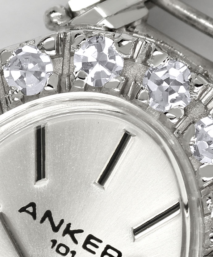 Foto 3 - Anker Damen-Armbanduhr in Weißgold mit Diamantenbesatz, U2505